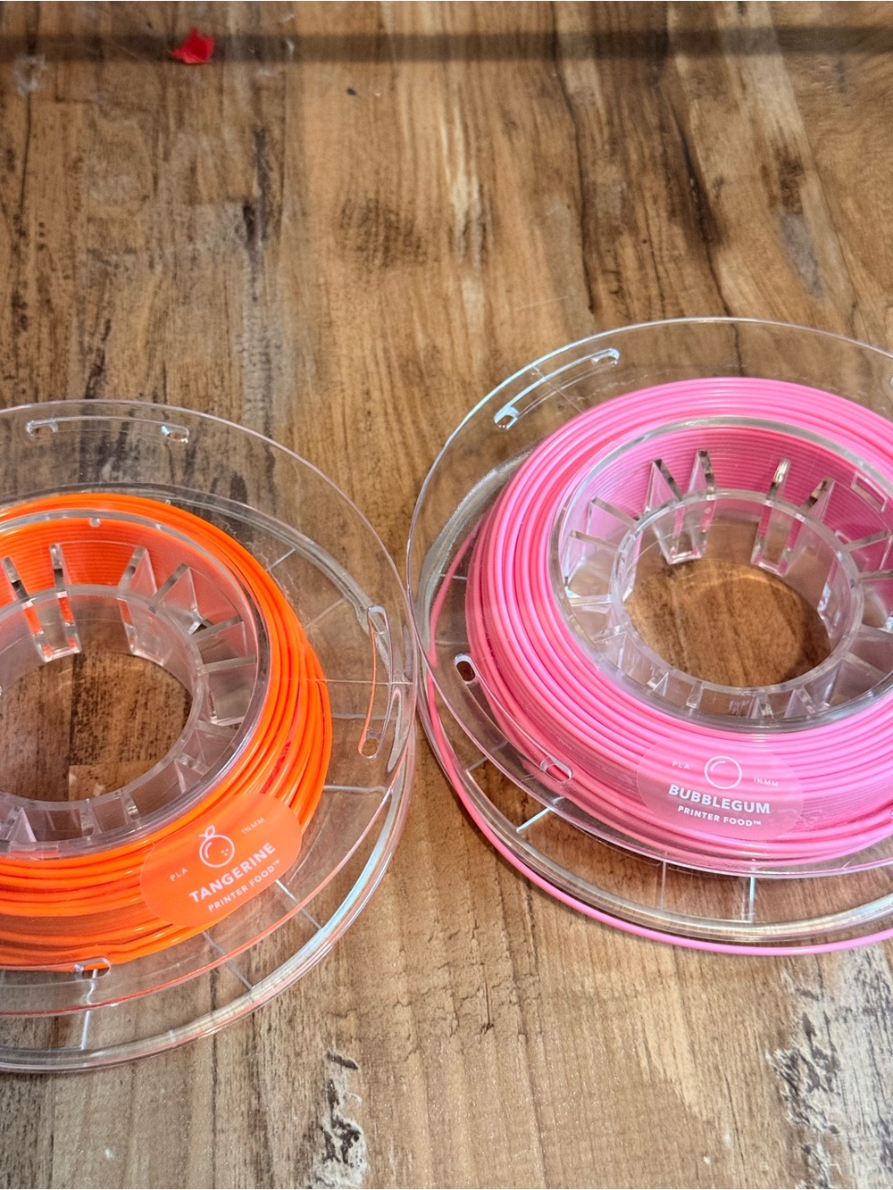 Bubblegum & Tangerine 3D Printer Filament Spools